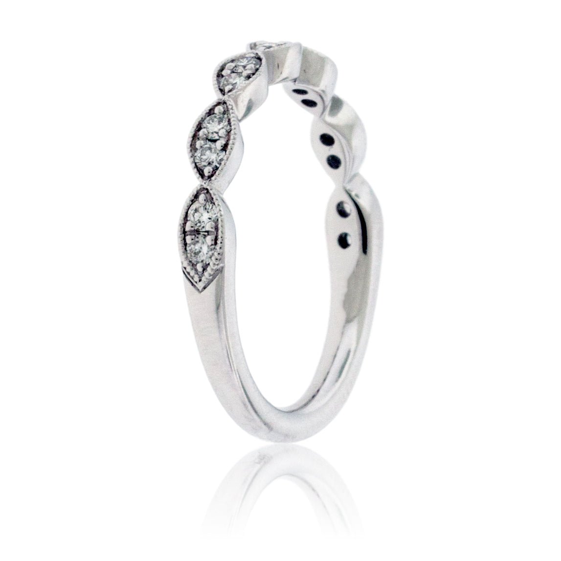 White Gold with Diamond Decorative Band - Park City Jewelers