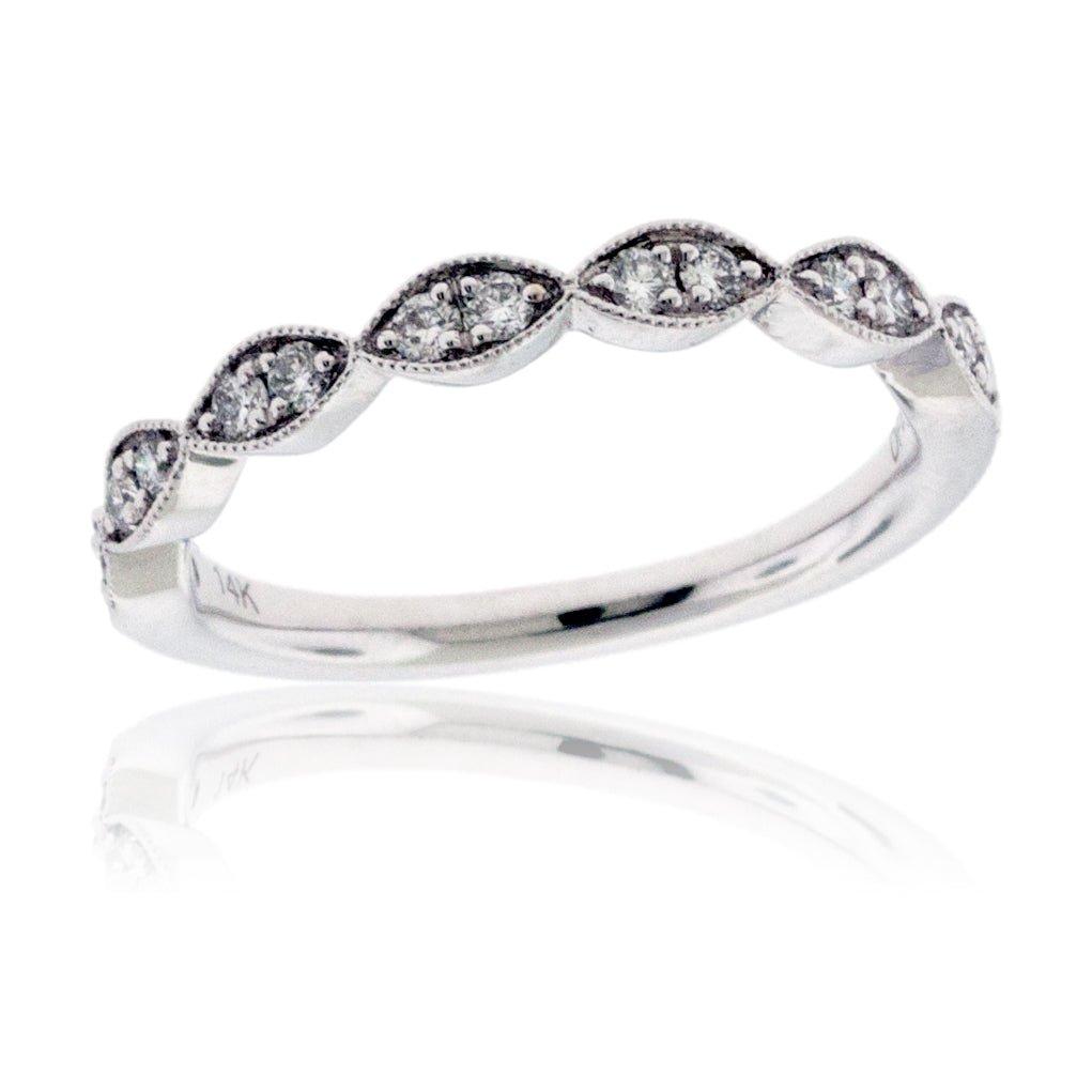White Gold with Diamond Decorative Band - Park City Jewelers