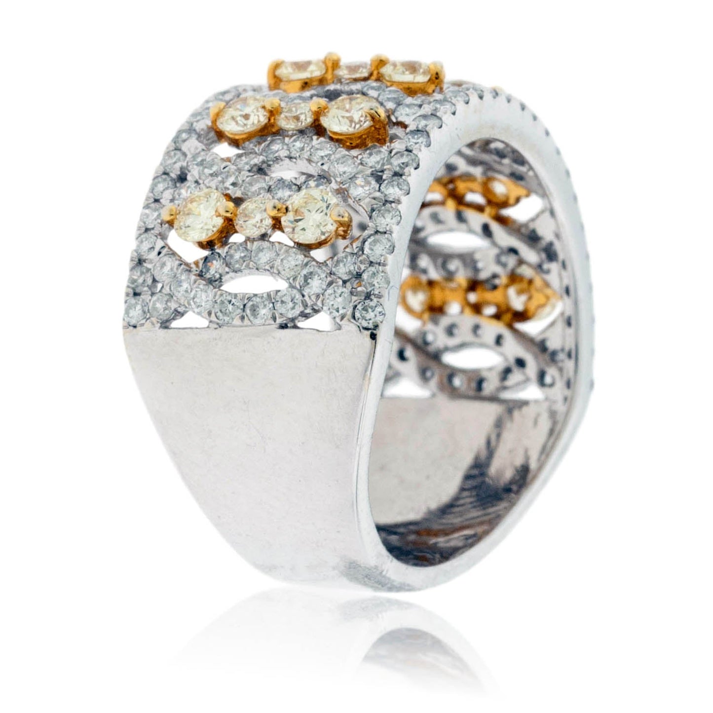 Yellow Diamond and Diamond Fashion Band - Park City Jewelers