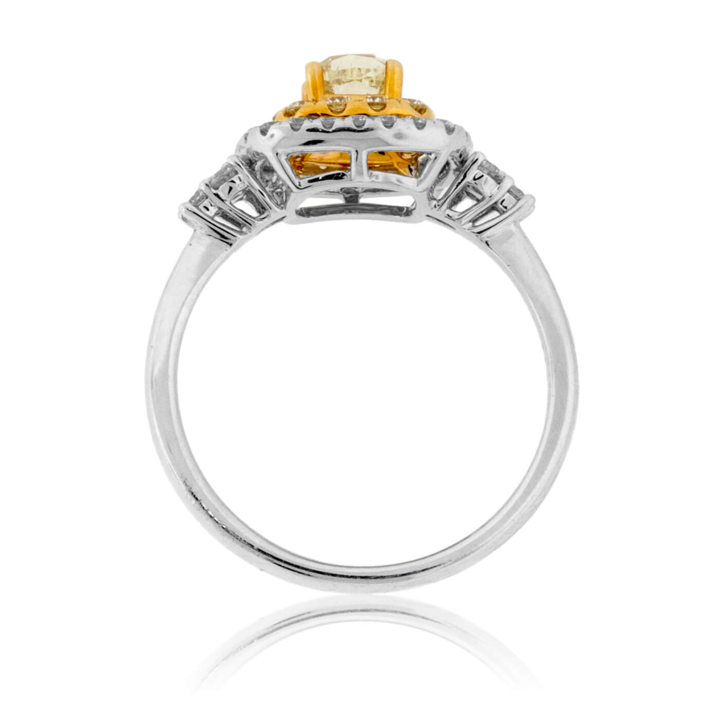 Yellow Diamond Double Halo Style Ring - Park City Jewelers