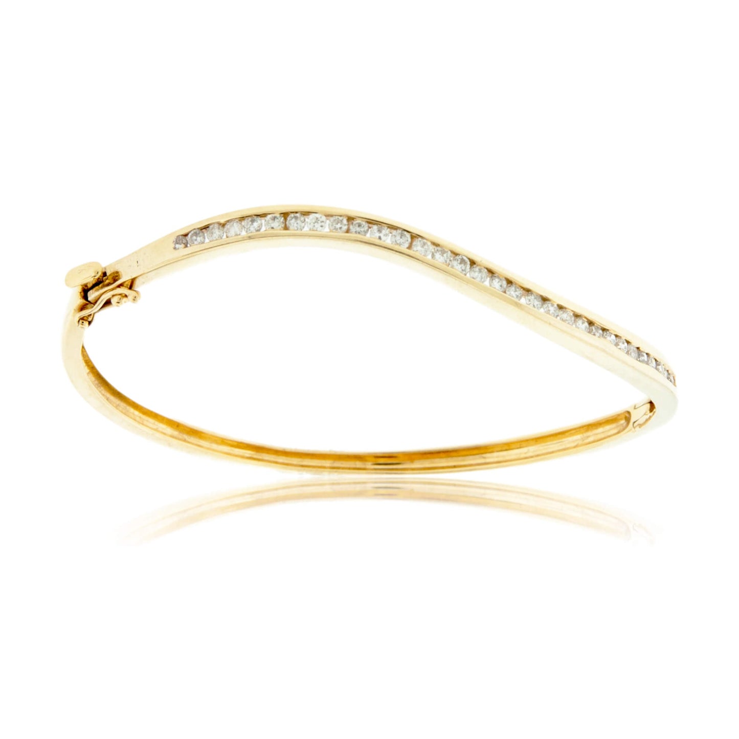 Yellow Gold Diamond Bangle Bracelet - Park City Jewelers