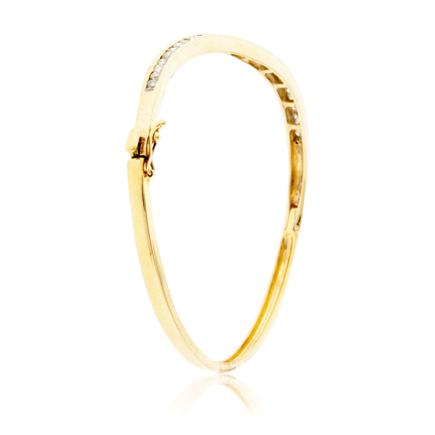 Yellow Gold Diamond Bangle Bracelet - Park City Jewelers
