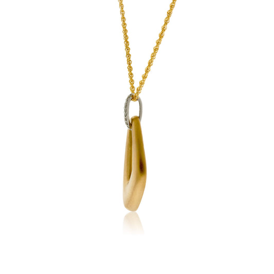 Yellow Gold Diamond Geometric Pendant with Chain - Park City Jewelers