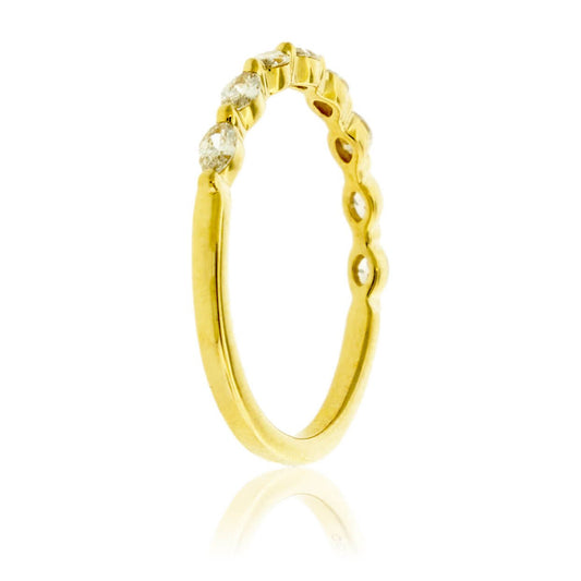 Yellow Gold Marquise Shape Diamond Band - Park City Jewelers