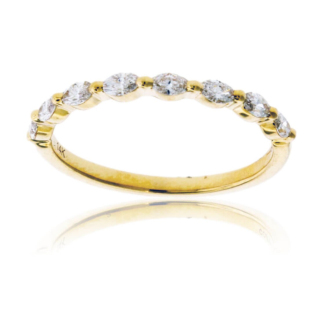 Yellow Gold Marquise Shape Diamond Band - Park City Jewelers