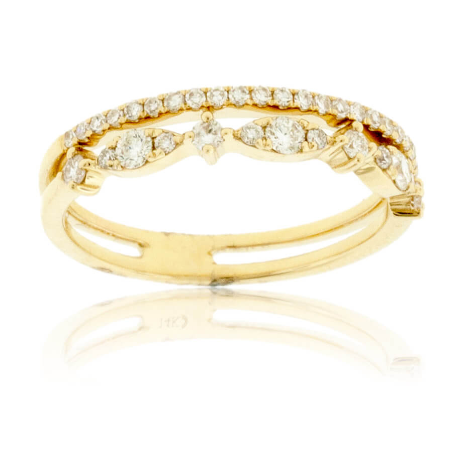 Yellow Gold Stackable Style Diamond Ring - Park City Jewelers