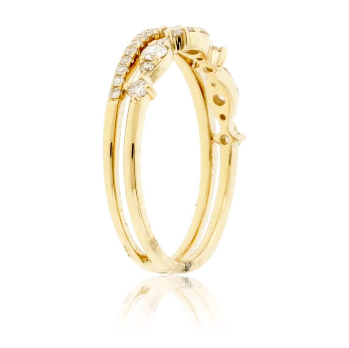 Yellow Gold Stackable Style Diamond Ring - Park City Jewelers