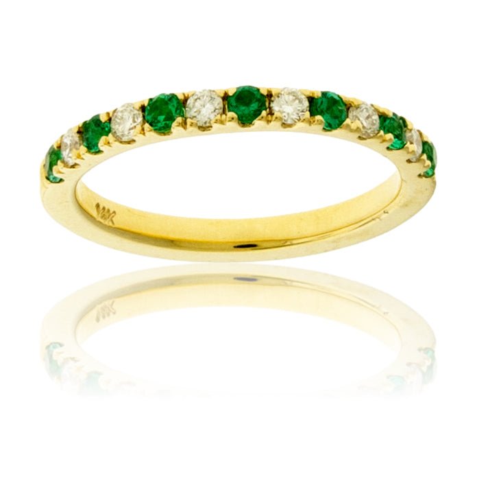 14KY Diamond & Emerald Ring - Park City Jewelers