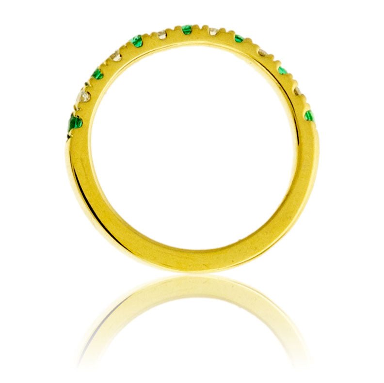 14KY Diamond & Emerald Ring - Park City Jewelers
