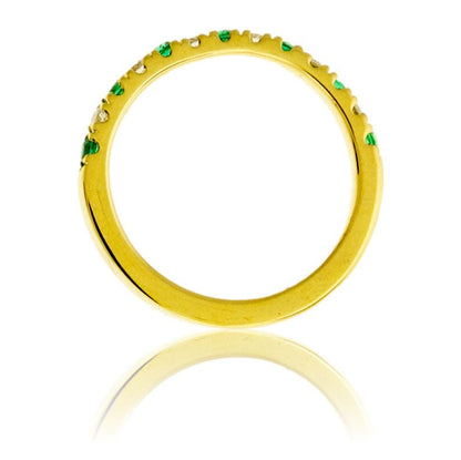 14KY Diamond & Emerald Ring - Park City Jewelers
