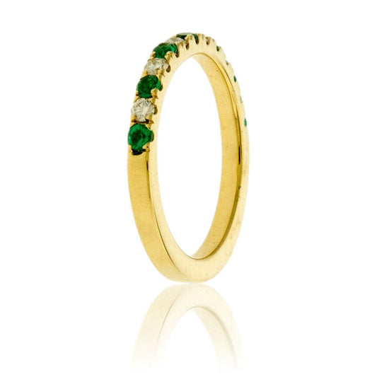 14KY Diamond & Emerald Ring - Park City Jewelers