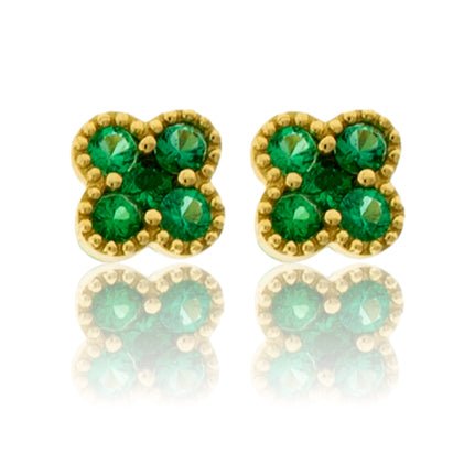 18KY Emerald Stud Earrings - Park City Jewelers