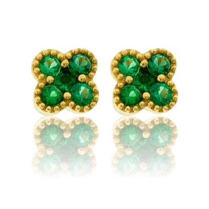18KY Emerald Stud Earrings - Park City Jewelers
