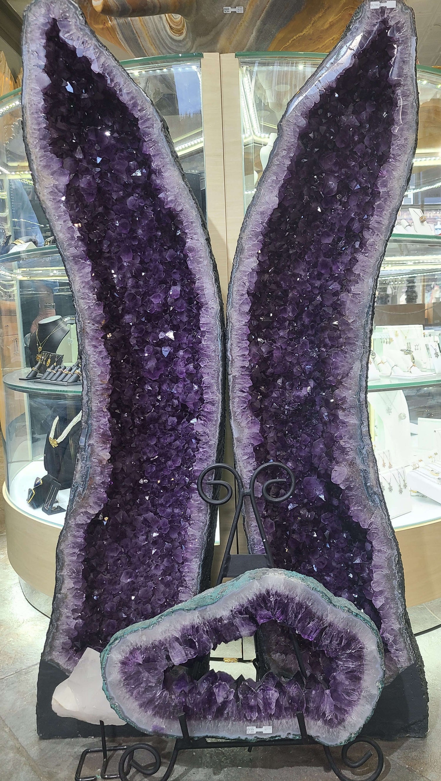 Large amethyst geodes from Park City Jewelers. 