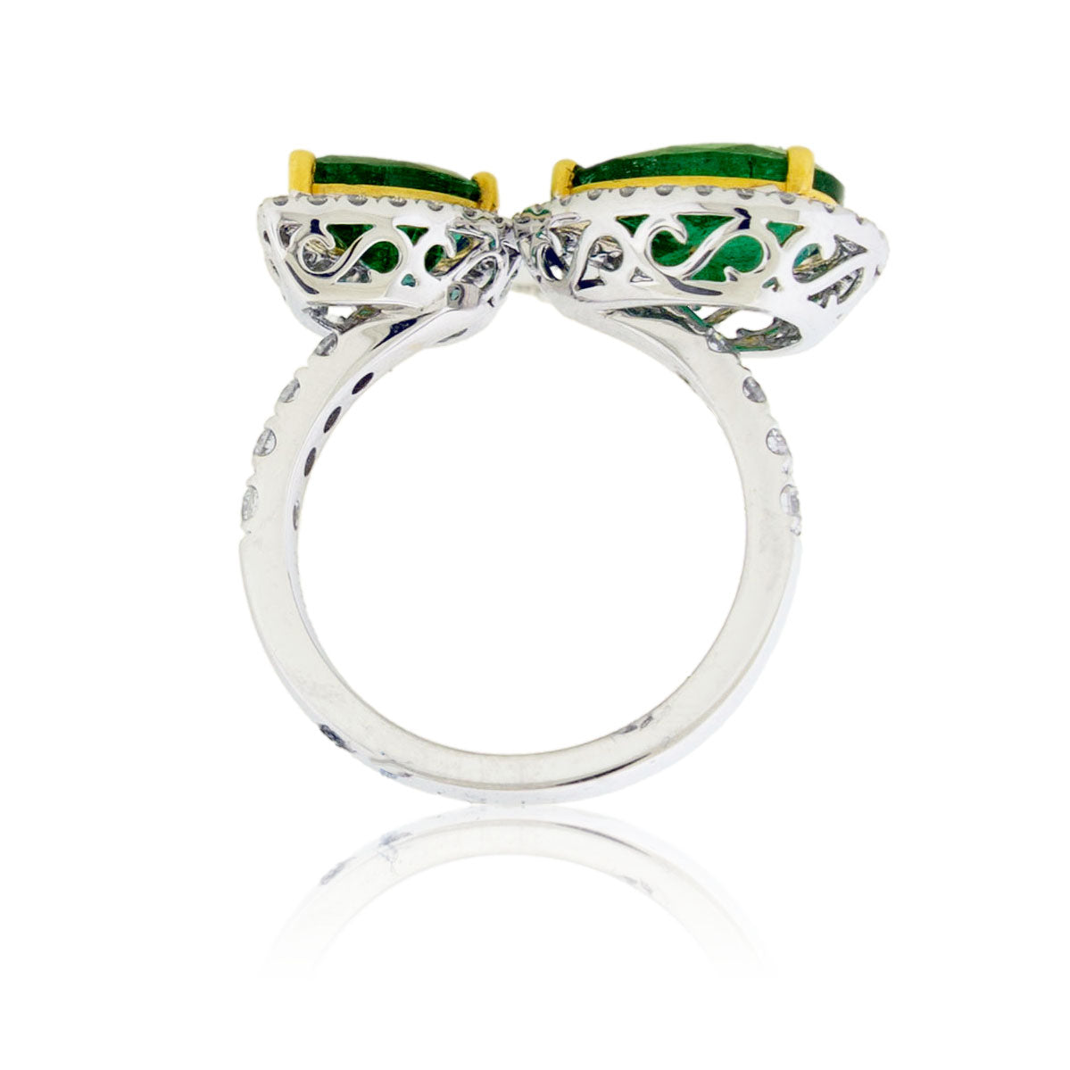18KWY Diamond & Emerald Ring