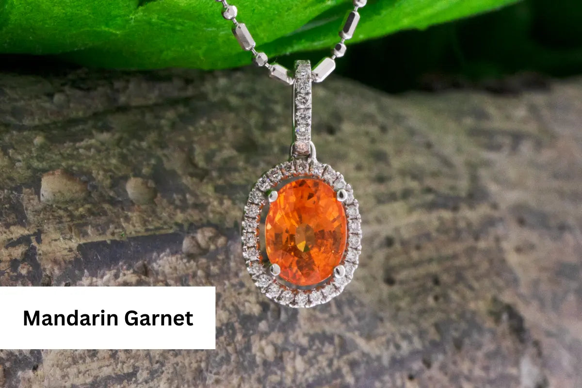 Oval Mandarin Garnet Pendant from Park City Jewelers