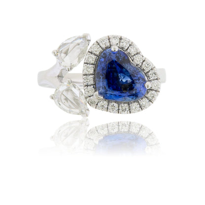 Platinum Sapphire & Diamond Ring
