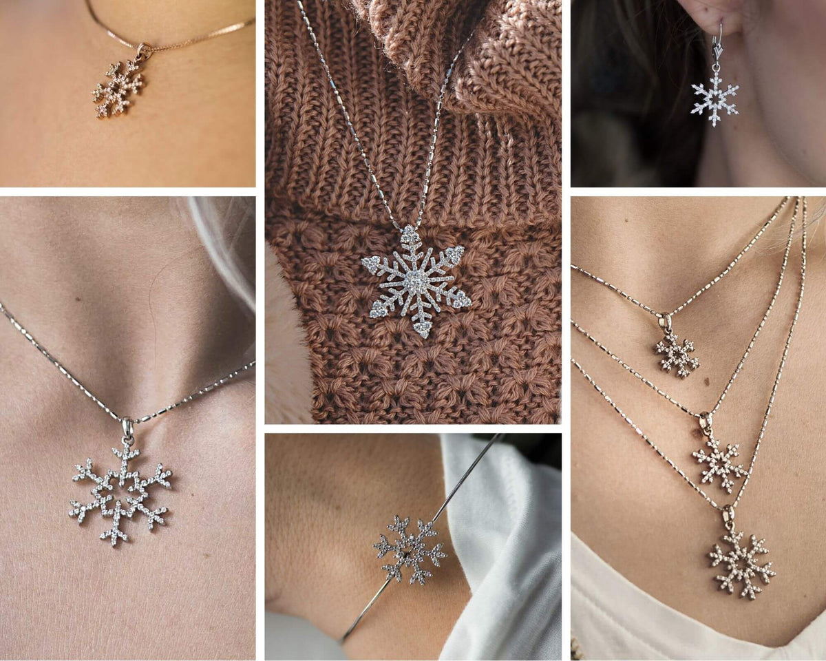 Collage of Park City Jewelers Snowflake Jewelry