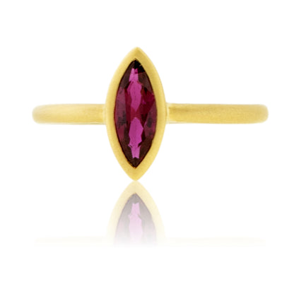 Marquise Ruby Bezel Ring