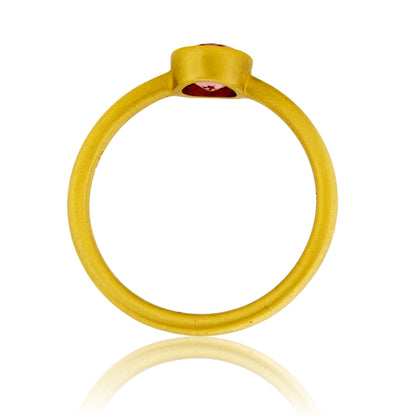 Pink Sapphire Bezel Ring