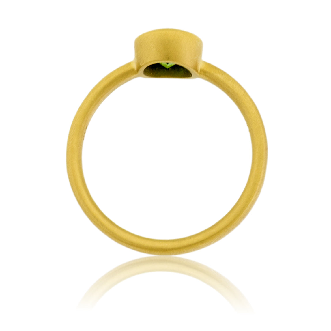 Green Tourmaline Bezel Ring