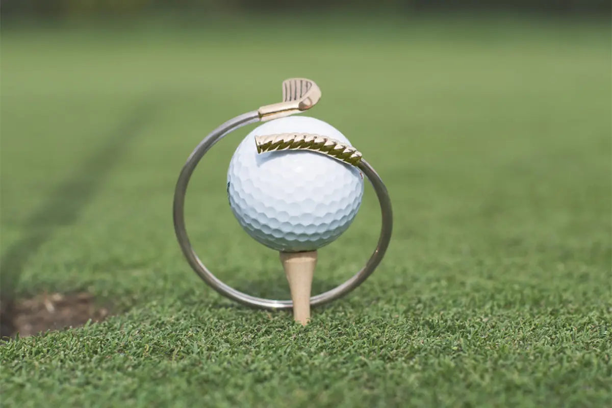 Golf Ball on a Tee with Golf Club Bracelet by Park City Jewelers