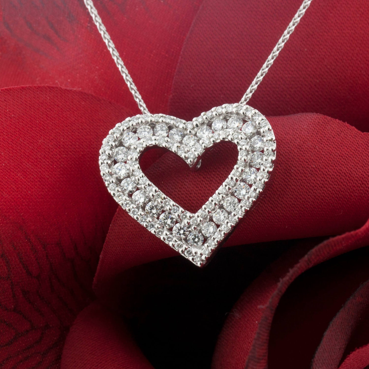 Diamond heart pendant - Park City Jewelers. 