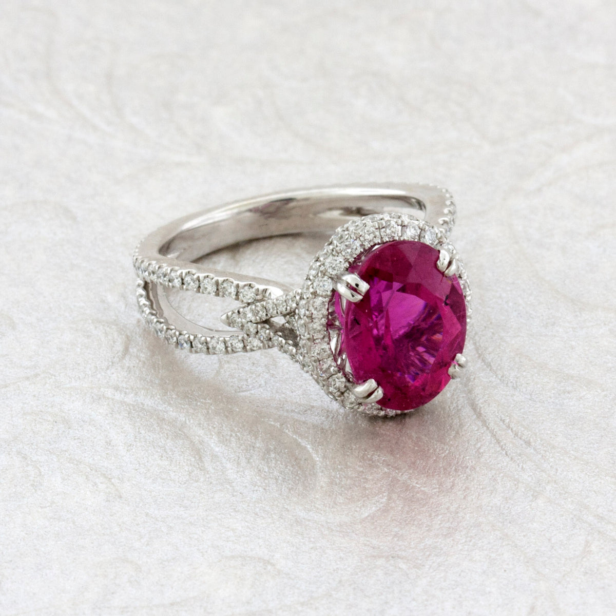 Pink gemstone ring