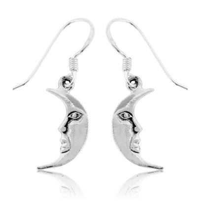 Sterling Silver Crescent Moon Earring