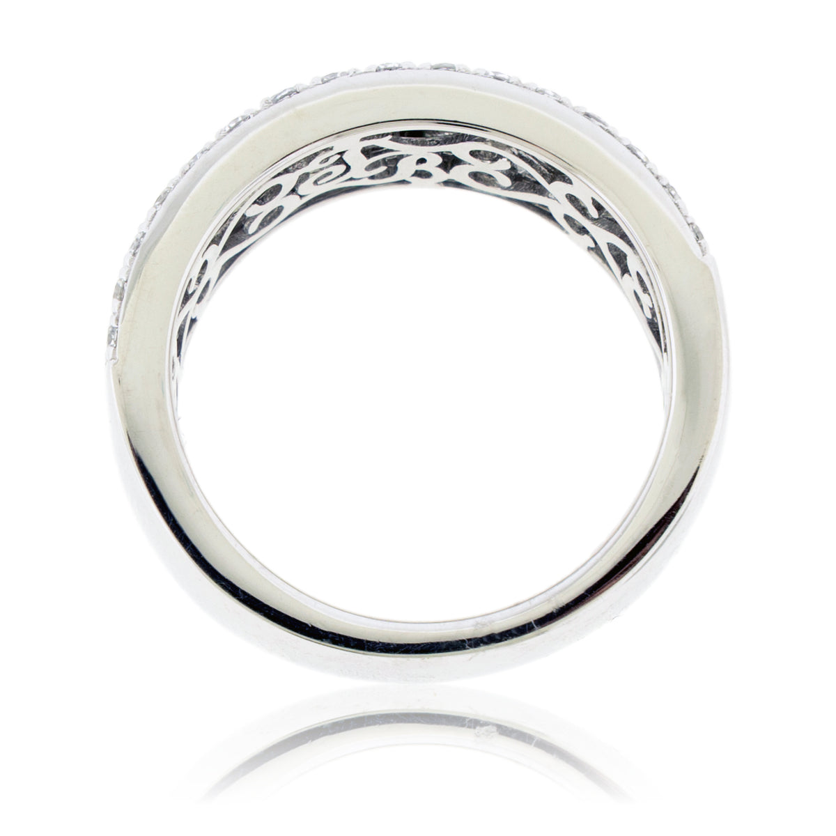 Square Diamond and Round Diamond Ring