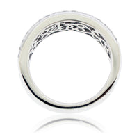 Square Diamond and Round Diamond Ring