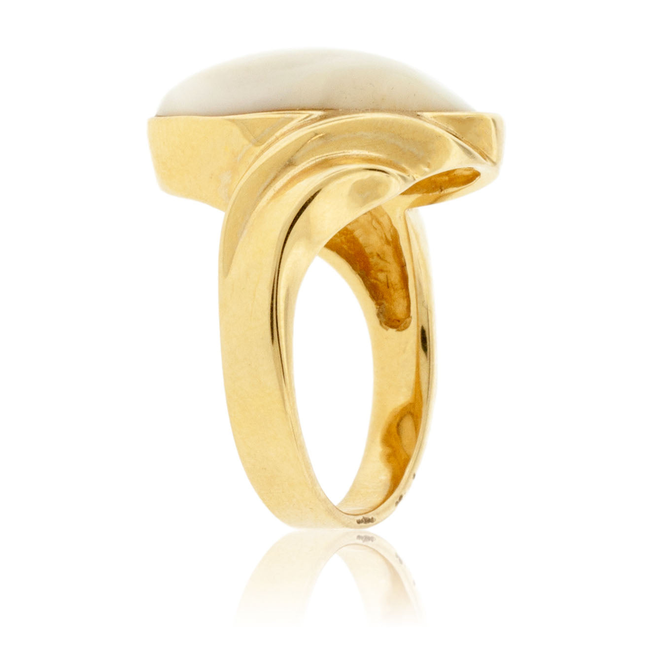 Elk Tooth Ivory Wave Freeform Ring