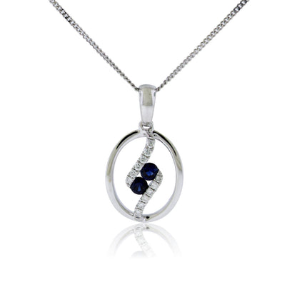 Sapphire & Diamond Pendant