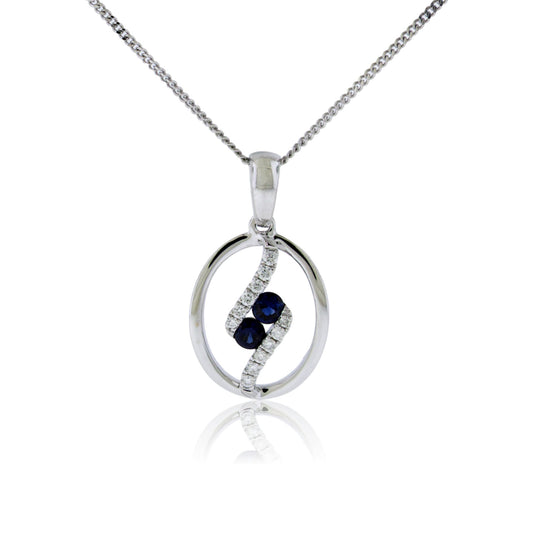 Sapphire & Diamond Pendant
