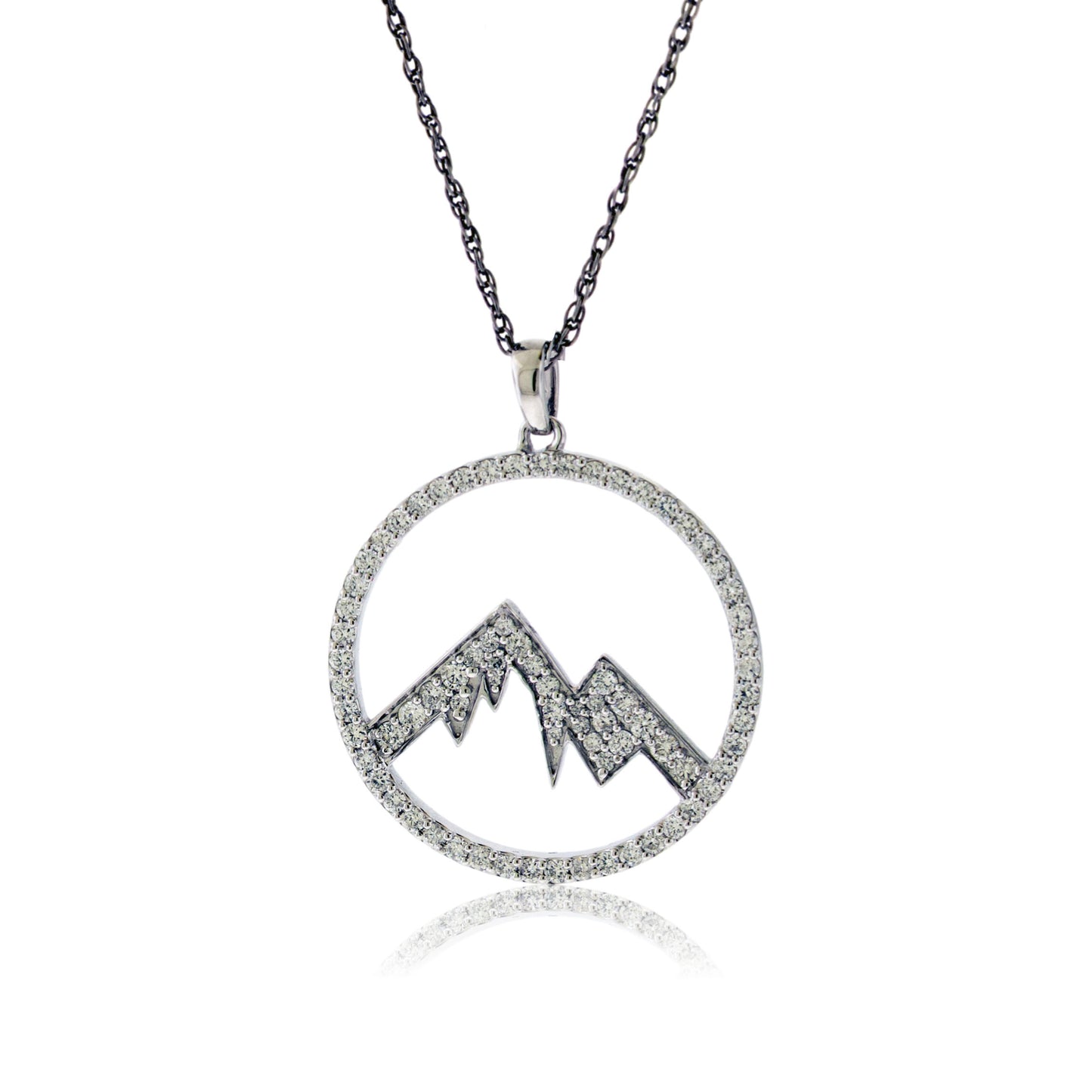 Diamond Jagged Mountain Pendant