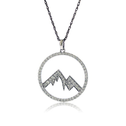 Diamond Jagged Mountain Pendant