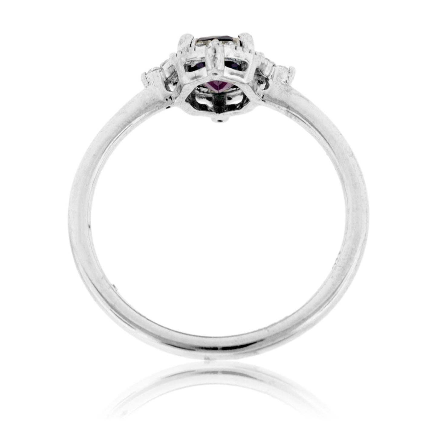 Natural Spinel and Diamond Ring