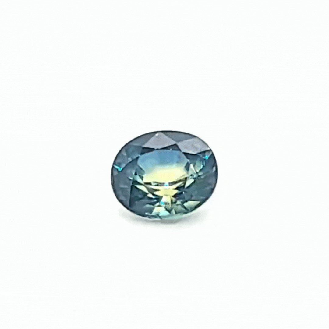 Peacock sapphire loose gemstone