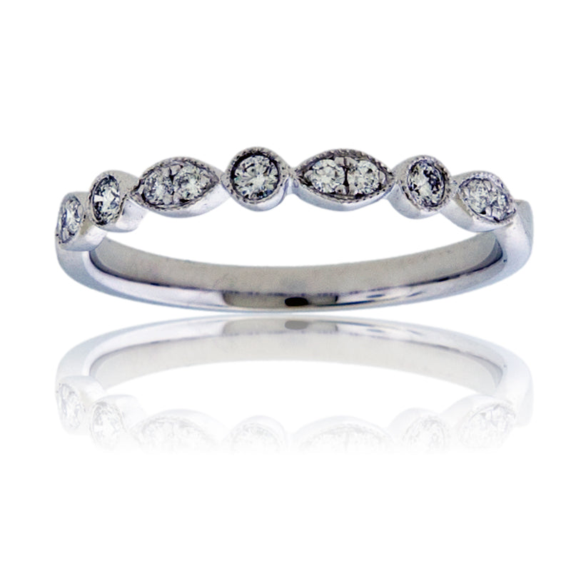 Diamond Milgrain Band