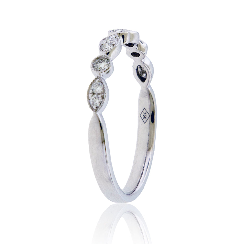 Diamond Milgrain Band