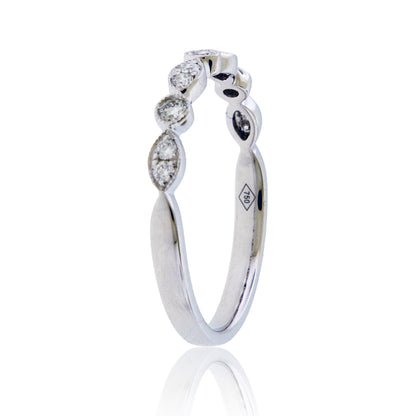 Diamond Milgrain Band