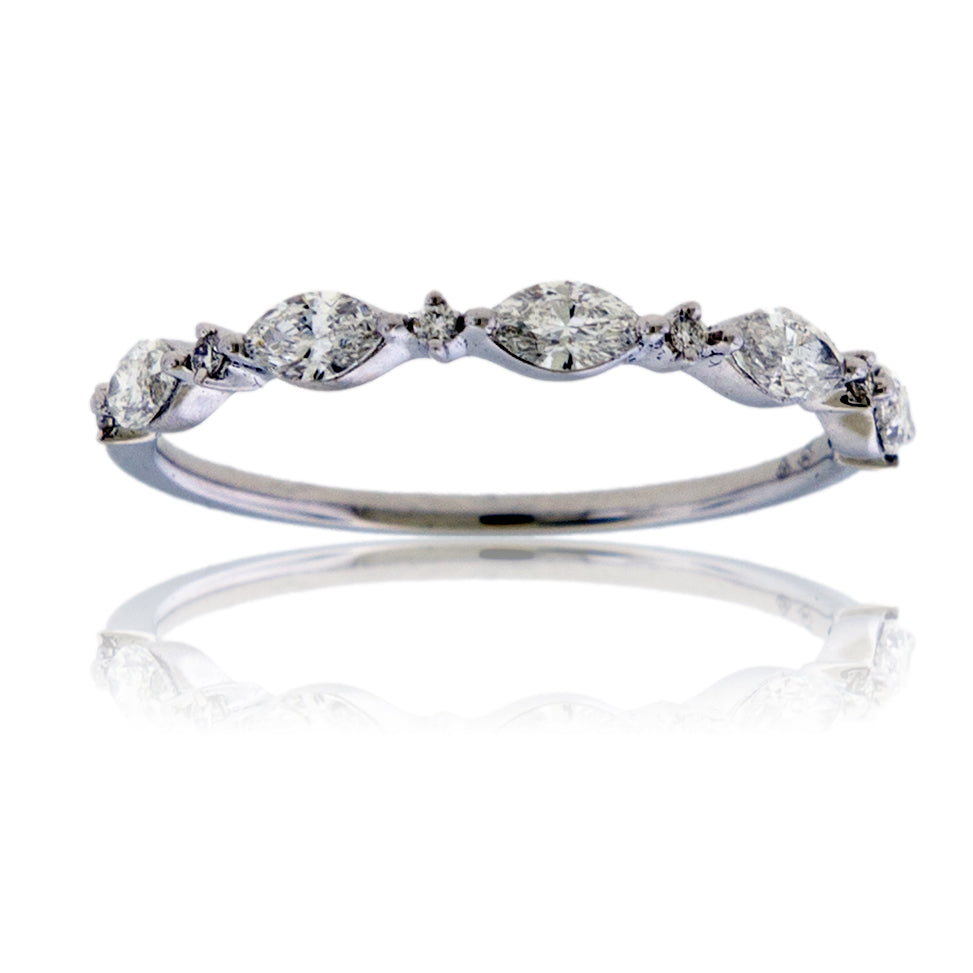 Marquise and Round Diamond Band