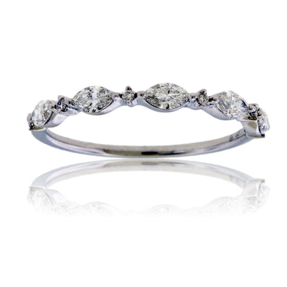 Marquise and Round Diamond Band