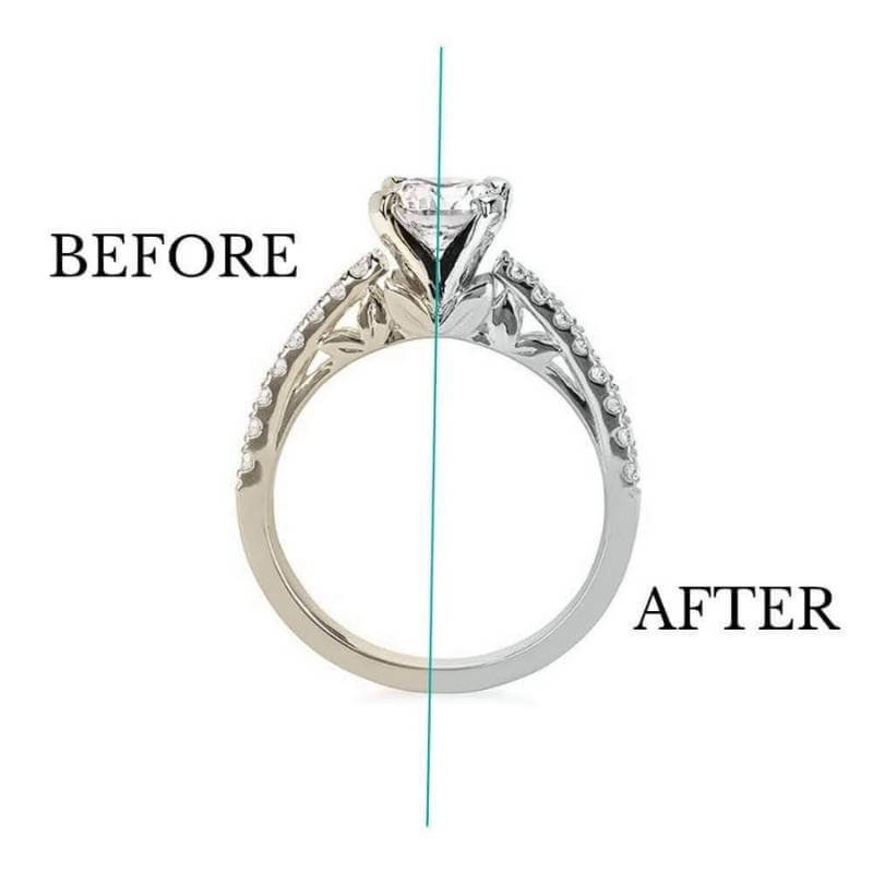 Rhodium plating ring example - Park City Jewelers. 