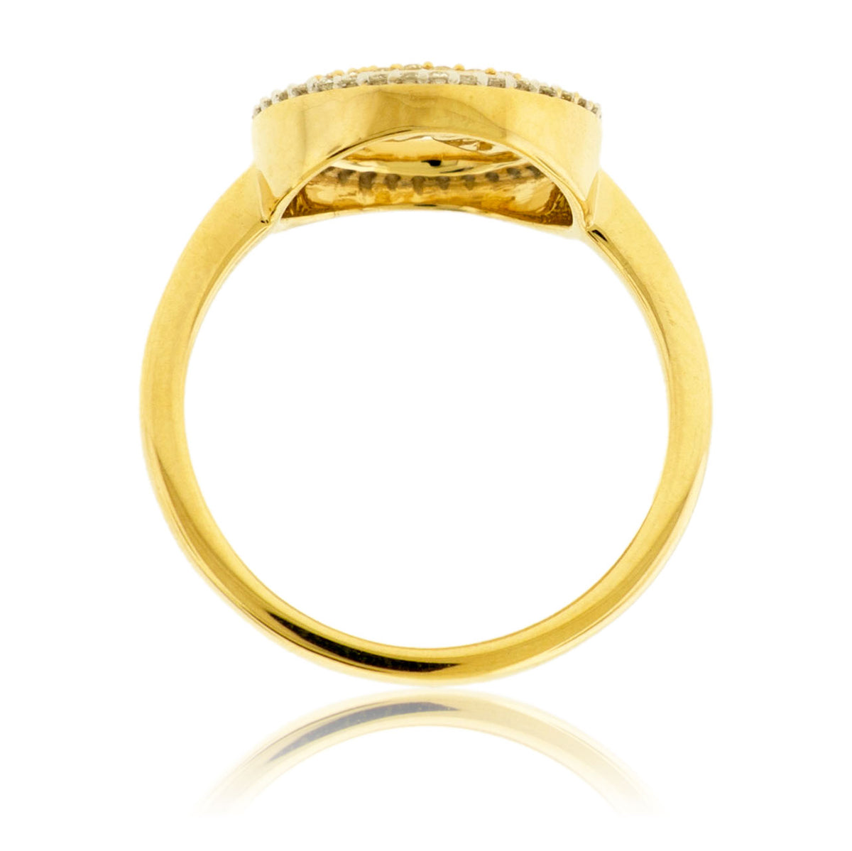Diamond Round Frame Mountain Ring