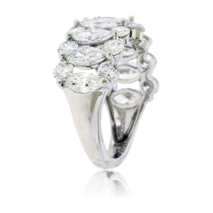 Marquise & Round Lab Grown Diamond Ring