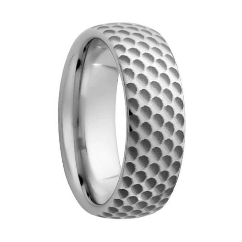 Serinium laser engraved golf ball ring