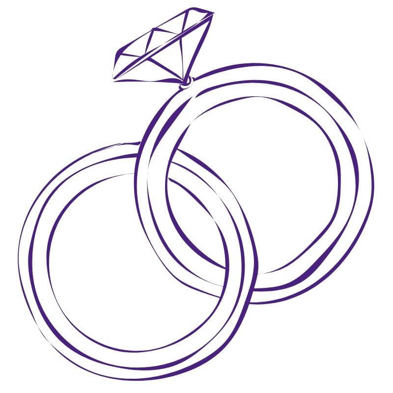 Two purple rings
