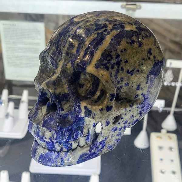 Lapis Lazuli Crystal Skull Carving