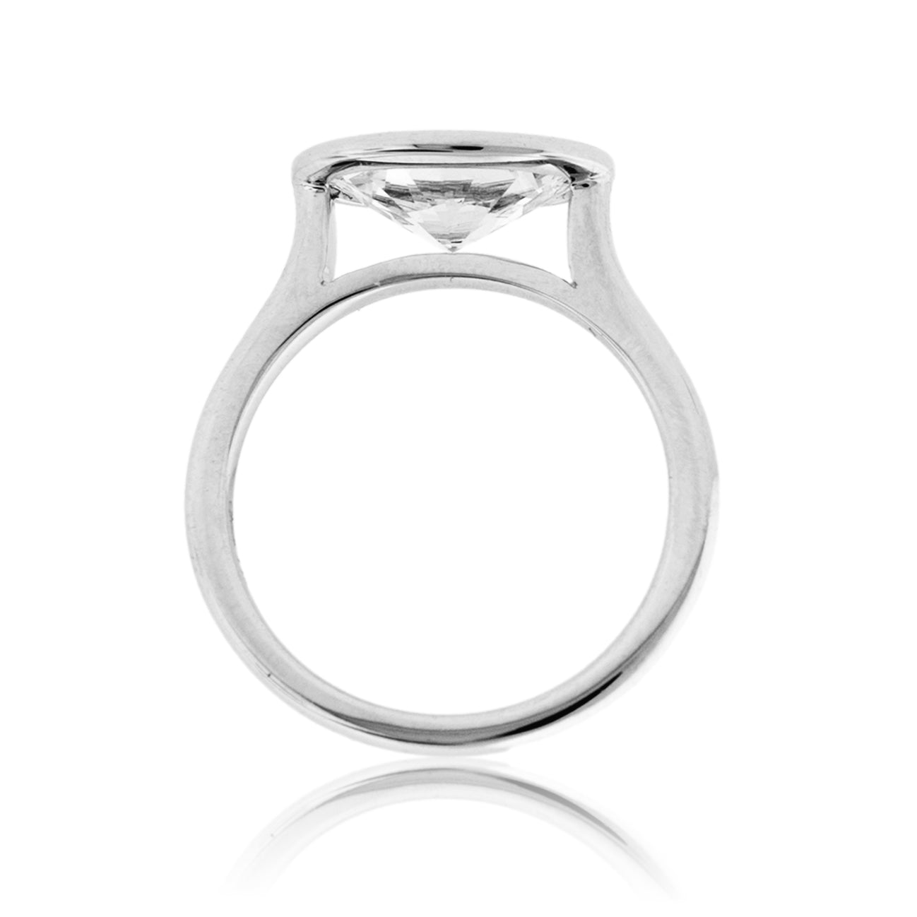 Oval Lab Grown Diamond Bezel Ring